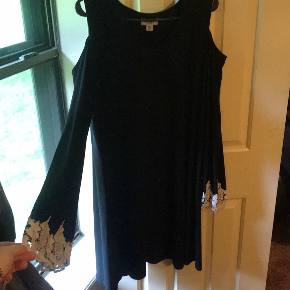 Black and lace dress